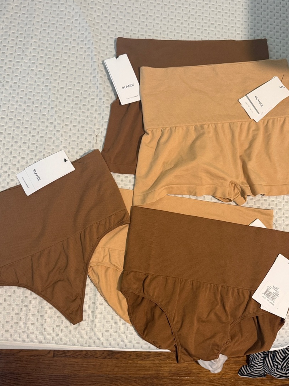 BLANQI High-Waist Maternity/Shapewear Briefs in Brown and Tan